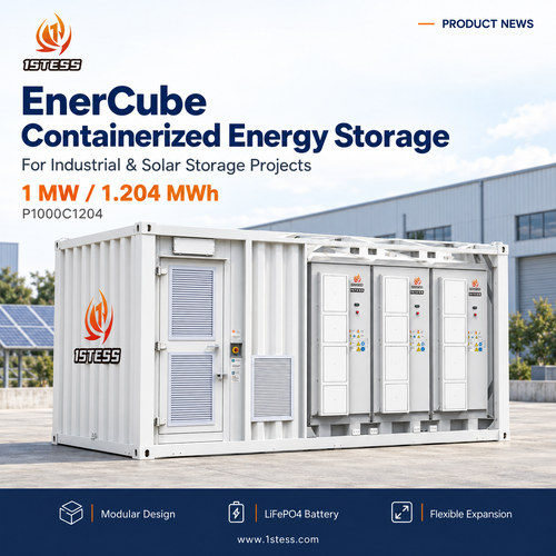 Latest company news about 1stess Highlights EnerCube BESS για βιομηχανικά και ηλιακά έργα αποθήκευσης
