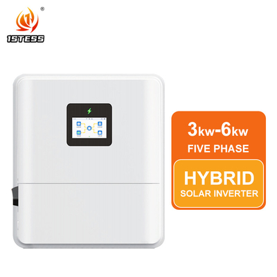 IP65 Μία φάση 48V 3KW 3.6KW 4.6KW 5KW Ηλιακός μετατροπέας διπλός MPPT On/Off Grid καθαρό κύμα sinus 48V 6kw Υβριδικός ηλιακός μετατροπέας