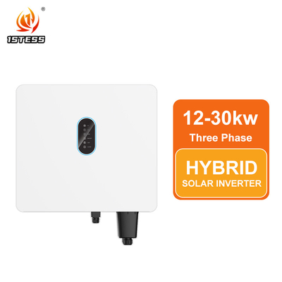 Τρεις φάσεις 12kw 15kw 25kw 30kw Υβριδικός ηλιακός μετατροπέας 120V-800V On/Off Grid Pure Sine Wave IP66 20kw Ηλιακός μετατροπέας με MPPT