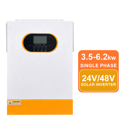 Υψηλής Απόδοσης 24V 3.5kW Υβριδικός Ηλιακός Μετατροπέας 48V 5.5kw 6.2kw Ηλιακός Μετατροπέας Καθαρό Αιωνικό κύμα MPPT φορτιστή