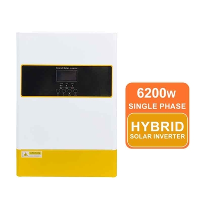 MPPT Φορτιστής Ηλιακών Πάνελ 6.2KW Υβριδικός Μετατροπέας Καθαρού Ημιτόνου 48VDC Μονοφασικός Τριφασικός Ανθεκτικός στη Σκόνη