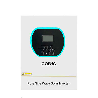 Υβριδικός ηλιακός μετατροπέας εκτός δικτύου Μονοφασικός 48V 5.5kw 6.2kw Καθαρού ημιτόνου με προστασία υπερφόρτωσης και ενσωματωμένο MPPT