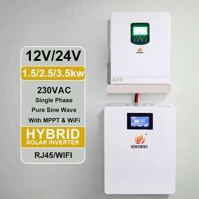 2500W 24V Low Battery Voltage Solar Inverter Pure Sine Wave MPPT 60A Charger Single Phase Off Grid for Shed Use