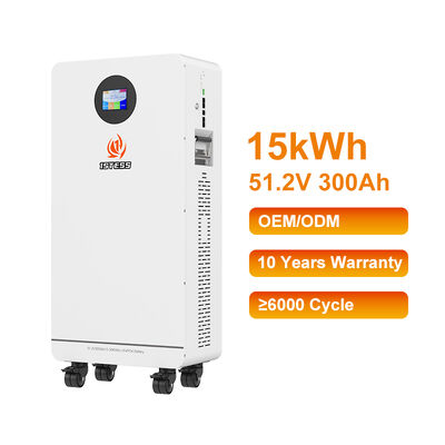 Σπίτι Λιθίου Αποθήκευση Δύναμη 15.36kWh με ενσωματωμένους τροχούς Εύκολη ρύθμιση Απομακρυσμένη παρακολούθηση Σταθερή